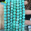 6mm 8mm 10mm AAA Natural Bule Amazonite Round Semi Precious Gemstone Beads - 15" Strand